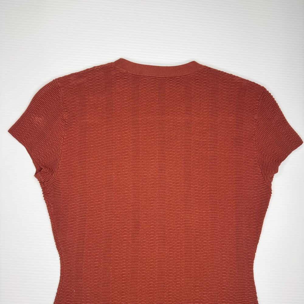 Theory Branteen Mini Sheath Dress Brown Rust Women’s Small Naturecore Neutral - Picture 12 of 14